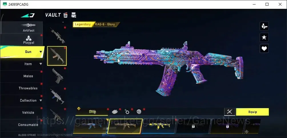 Blood Strike Accounts Collab Skin ASIA|Ultra [Origin-12 Thunder,URB Asura,INP-9 Molten]|Legend Melee [Katana Infernal]|16 15