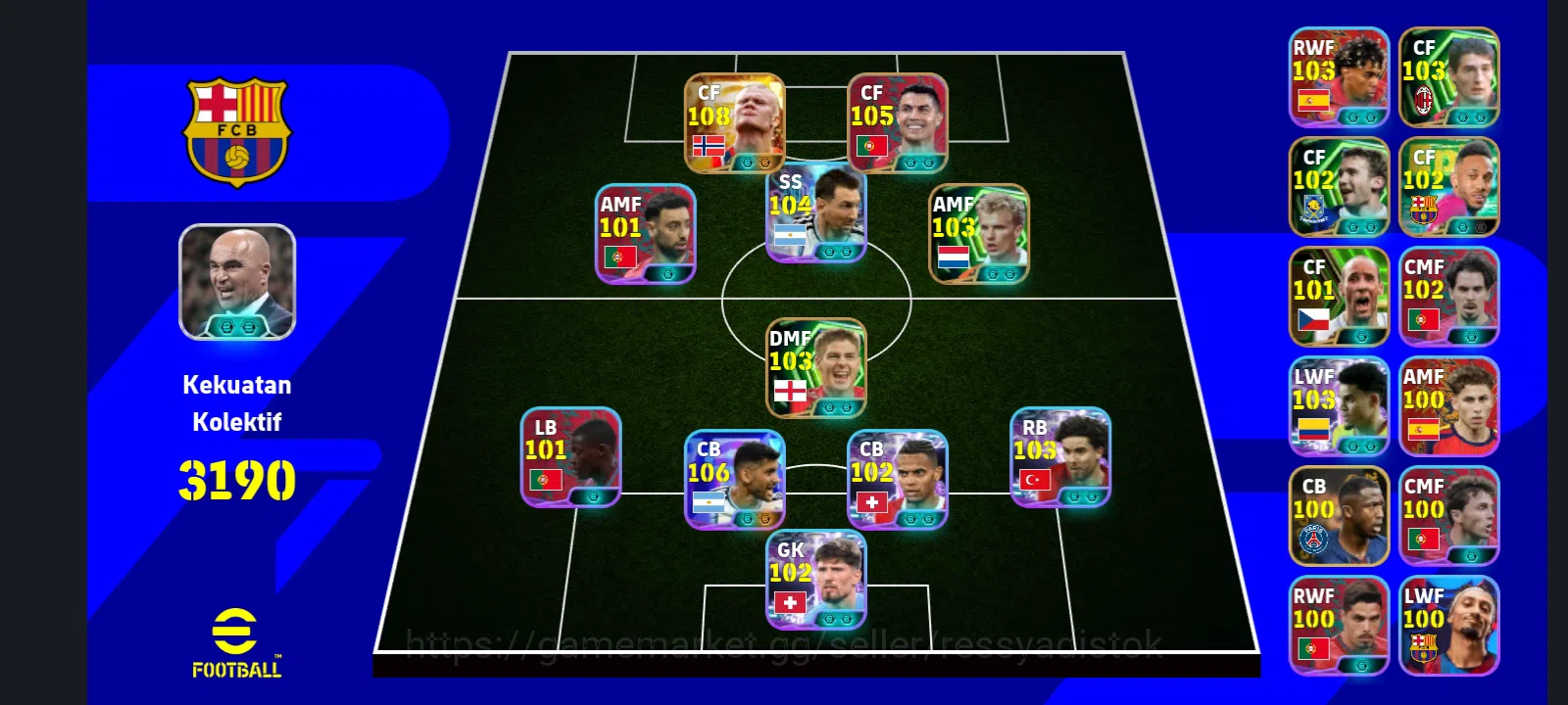 eFootball Accounts Legends & Iconic Players EFOOTBALL DREAM ACCOUNT |BIGTIME ERLING HALLAND,J KOLLER,RONALDO PACK,D 1
