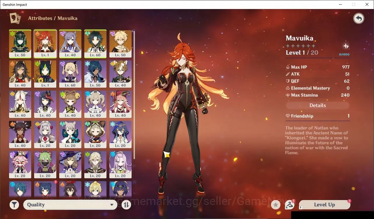 Genshin Impact Accounts Starter ASIA|AR 35|3 Limited|Mavuika,Nefer,Xiao +3(5*Standard Character) +1(5* STD Weapon)|Male 3