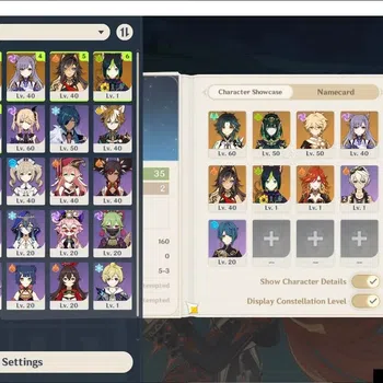 Genshin Impact Accounts Starter ASIA|AR 35|3 Limited|Mavuika,Nefer,Xiao +3(5*Standard Character) +1(5* STD Weapon)|Male