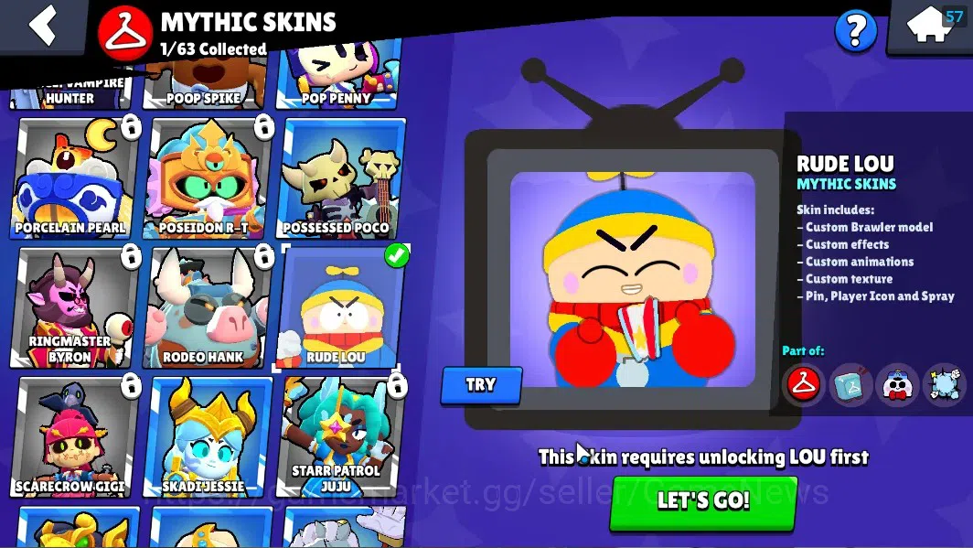Brawl Stars Accounts 5750 Trophy|22Brawlers 3 Max Lvl[Shelly,Colt,Penny image 12