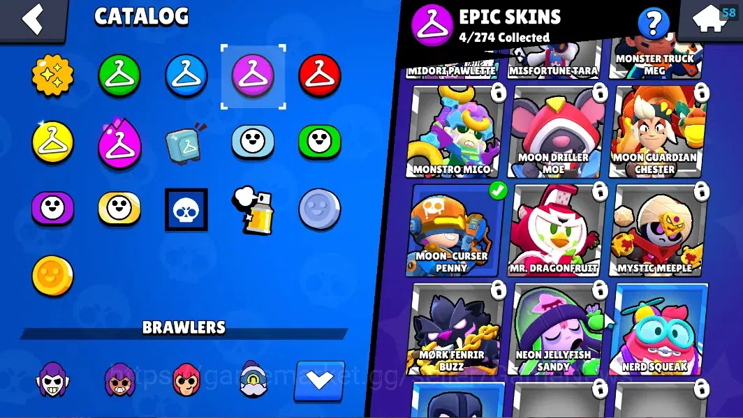 Brawl Stars Accounts 5750 Trophy|22Brawlers 3 Max Lvl[Shelly,Colt,Penny image 14