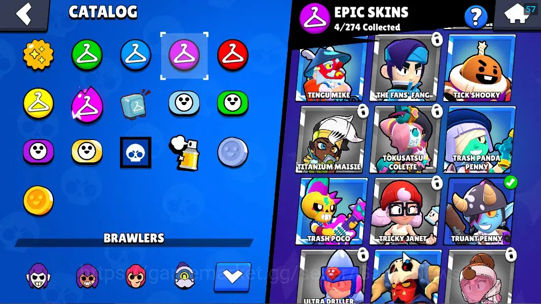 Brawl Stars Accounts 5750 Trophy|22Brawlers 3 Max Lvl[Shelly,Colt,Penny image 16