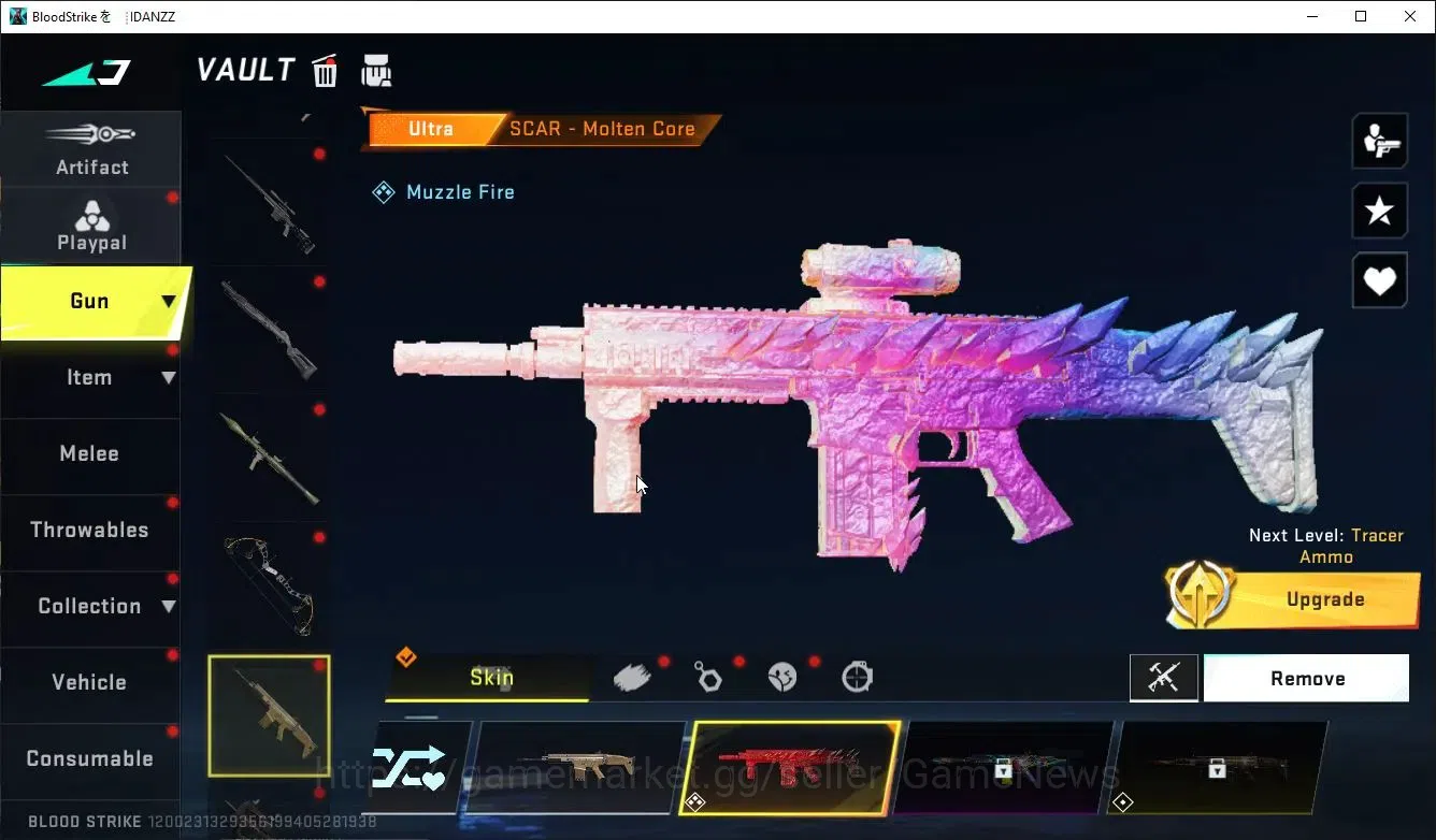 Blood Strike Accounts Collab Skin ASIA|ETERNAL DeAgle-Scorpion+Collab 7DS[M700-Elizabeth,AK47,KArl98,QBZ95],EVA-MCX,Anniv 13