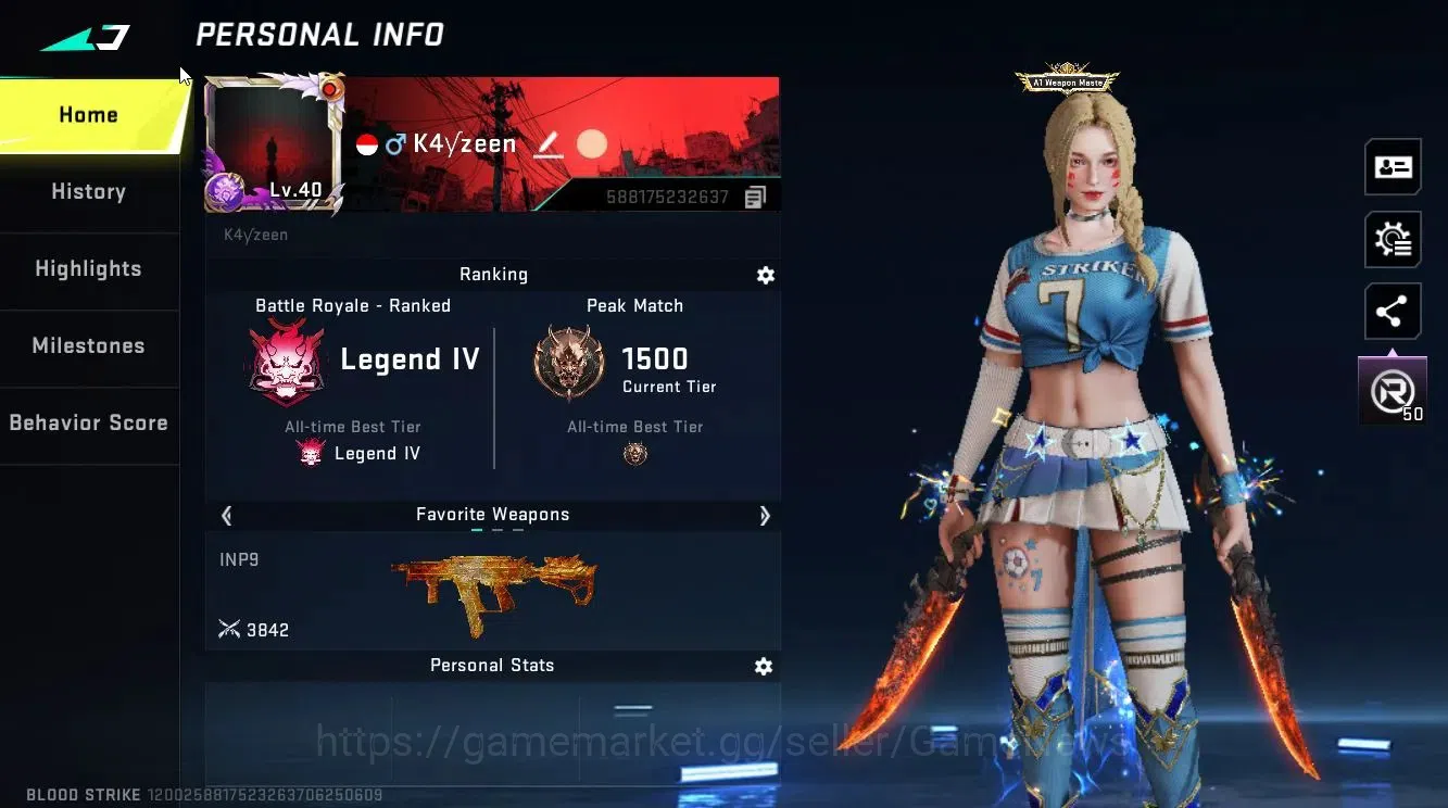 Blood Strike Accounts ASIA|ETERNAL DEagle-Scorpius Lv2 | ULTRA [EMMA-Pit image 3