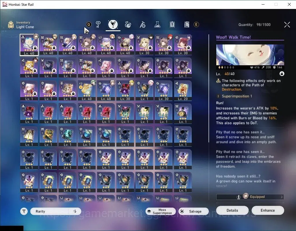 Honkai Star Rail Accounts Asia | TL 36 | 3 Limited | Castorice,Sparkle,Huohu image 5