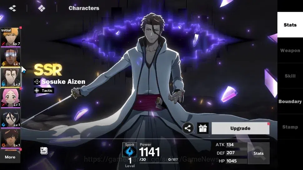 BLEACH: Soul Resonance Accounts Crunchyroll NA |Fresh Starter LV 3|2 SSR Sosuke Ai image 2