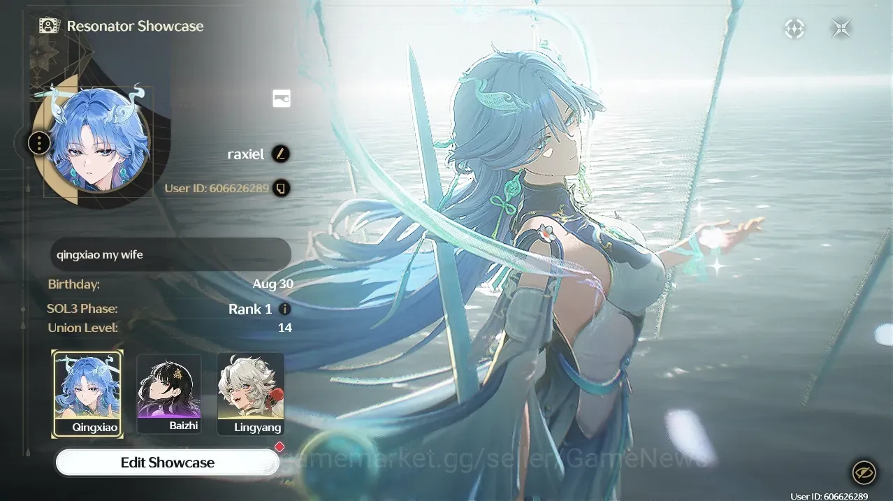 Wuthering Waves Accounts Starter EU |UL 14|1 Limited| ( Qingxiao ) +Std Lingyang |Low Exploration|DB lvl 4|Female MC|Log 1
