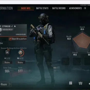 Arena Breakout High Value Mobile| LV 30 | SV 57.5 M | CV 27 M |Exclusive Gun image 1