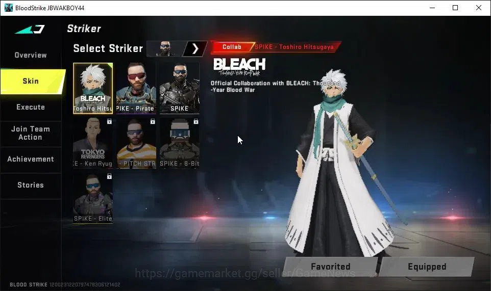 Blood Strike Accounts ASIA|Collab BLEACH[Toshrio,Melee Zanpakuto,Uzi-Zan image 3
