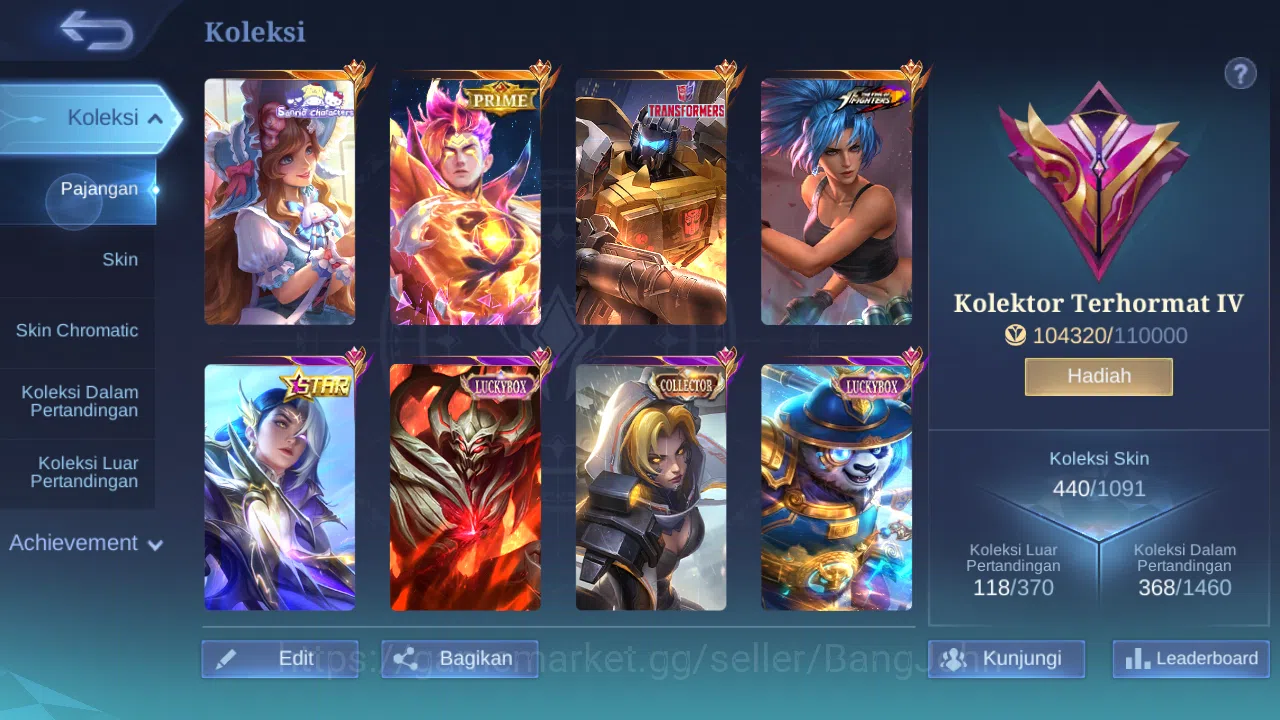 Mobile Legends: Bang Bang Accounts Hero 132 Skin 440 | Prime Claude | Luckybox Akai, image 14