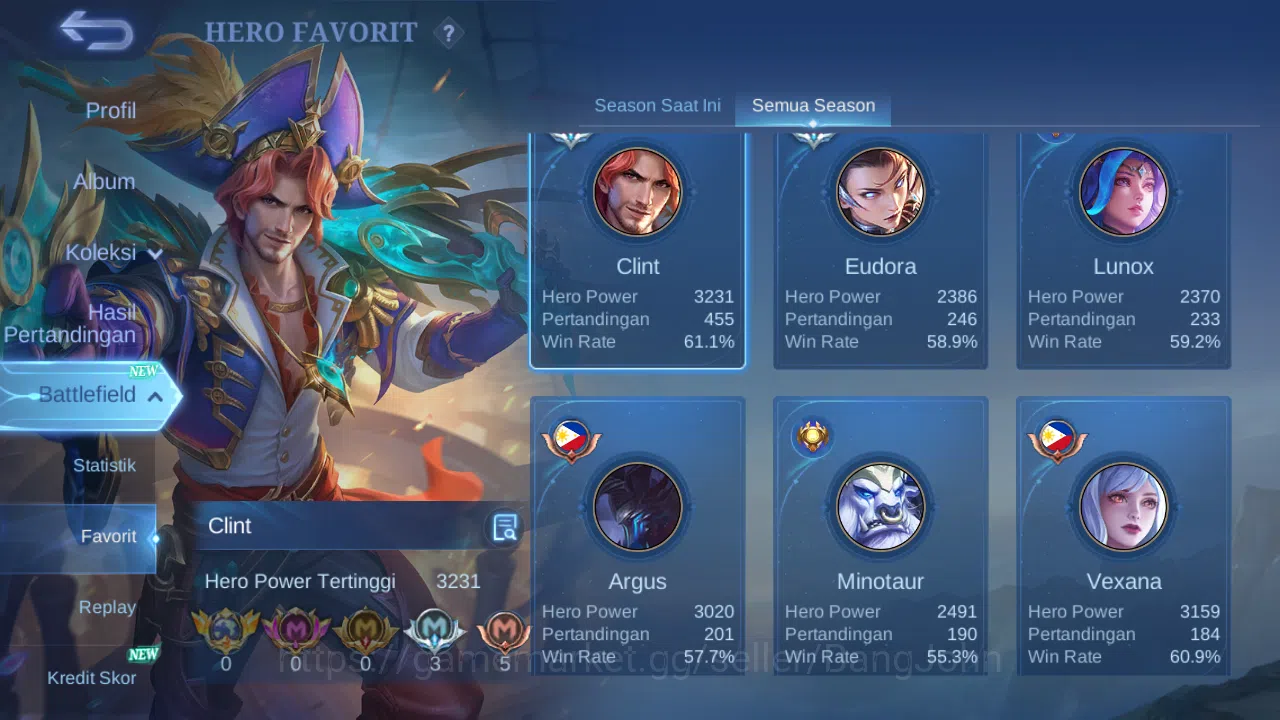 Mobile Legends: Bang Bang Accounts Hero 132 Skin 440 | Prime Claude | Luckybox Akai, image 19