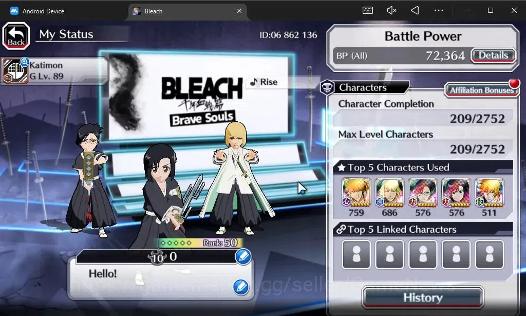 Bleach: Brave Souls Accounts [GLOBAL]6K Orbs+Fresh All Story|TYBW26[Momo,Shinji image 3