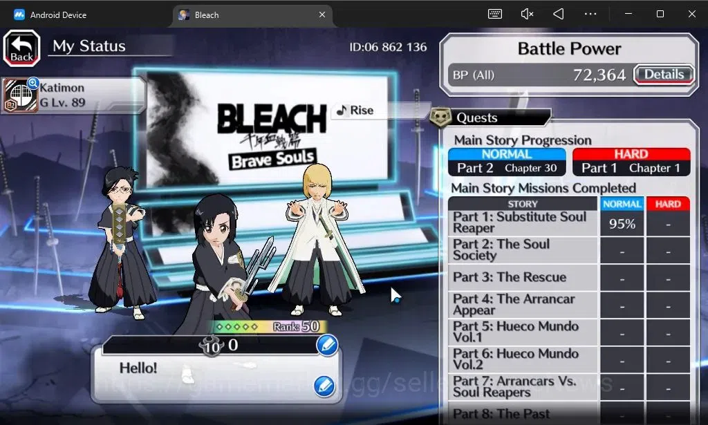Bleach: Brave Souls Accounts [GLOBAL]6K Orbs+Fresh All Story|TYBW26[Momo,Shinji image 4