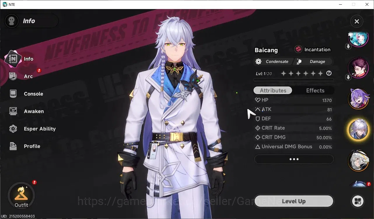 Neverness to Everness Accounts GLOBAL SEA|HL 3|3 SSR|Hathor+Sign, Baicang, Fadia image 2