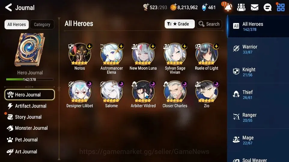 Epic Seven Accounts GLOBAL Unverif|10 ML(Notos,Salome,NM Luna,Zio,Etc) image 6