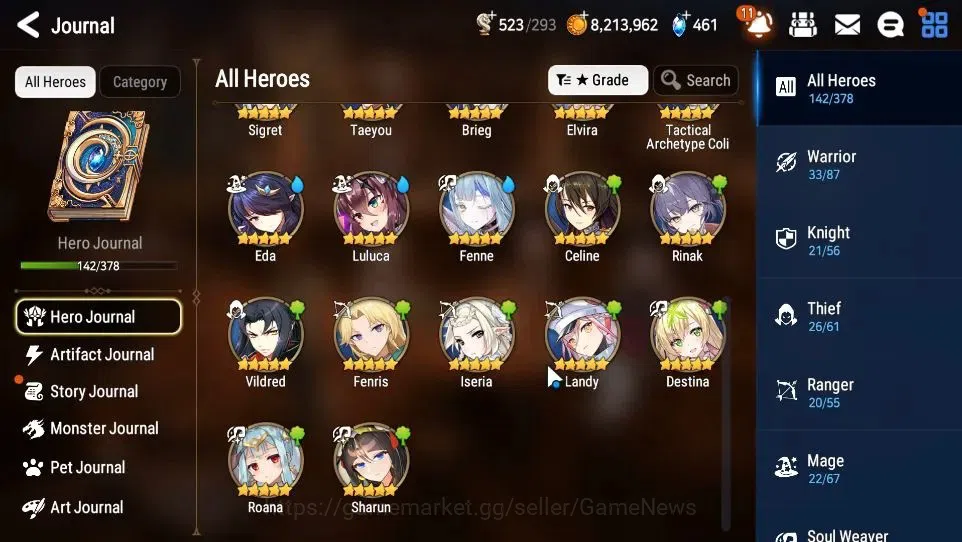 Epic Seven Accounts GLOBAL Unverif|10 ML(Notos,Salome,NM Luna,Zio,Etc) image 8