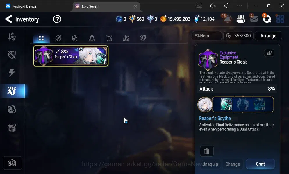 Epic Seven Accounts GLOBAL Unverif|NEW ERA|6 ML(Salome,DB Senya,Har Se image 10