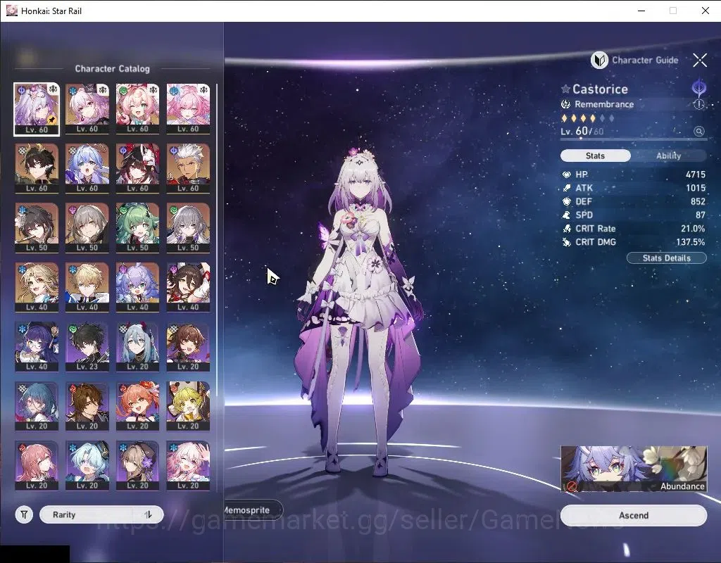 Honkai Star Rail Accounts Asia|TL 50|Casto Prem Team|10 Limited|Hyacine+Sign image 4