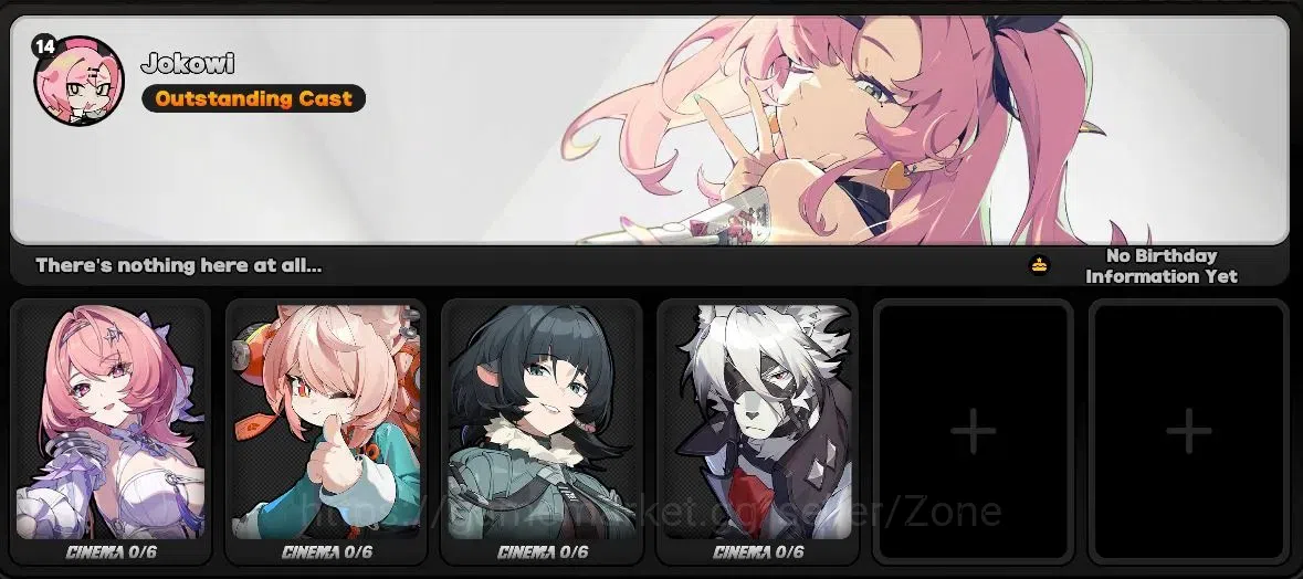 Zenless Zone Zero Accounts Starter ASIA|IK 14|Starter Prolog| Remielle,Zhao,Jane Doe,Lycaon|1 *5Wep | MC 1