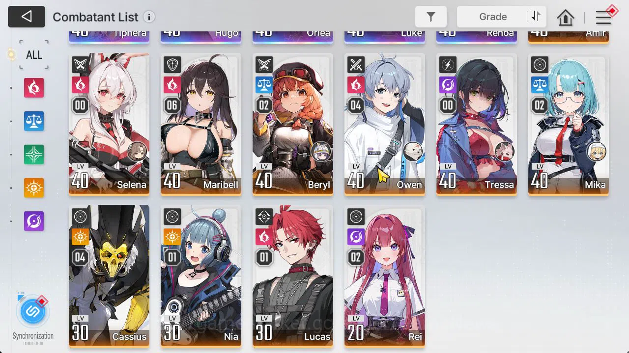 Chaos Zero Nightmare Accounts GLOBAL Lv40|5 SSR[TipheraM1,Hugo,Orlea,Luke,Orlea] image 3