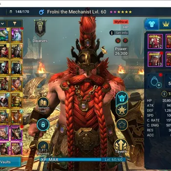 Raid: Shadow Legends Accounts Mid-Game Lv 43|1M PWR|1 Mythic[Frolni]+25