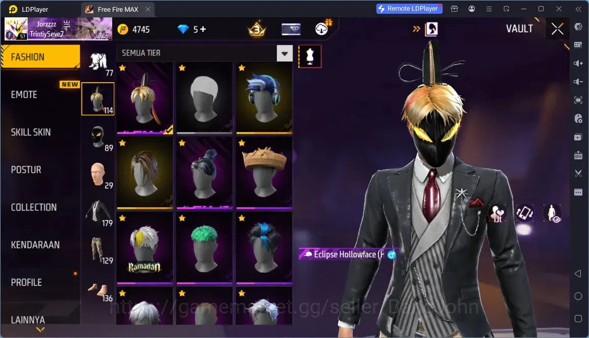 Free Fire Accounts Indonesia |4 Skins M1887:Emerald Power,Mamba Gnaw,2 More|Bunny Backpack|Naruto Bundle:Madara|Weapon Skin 7