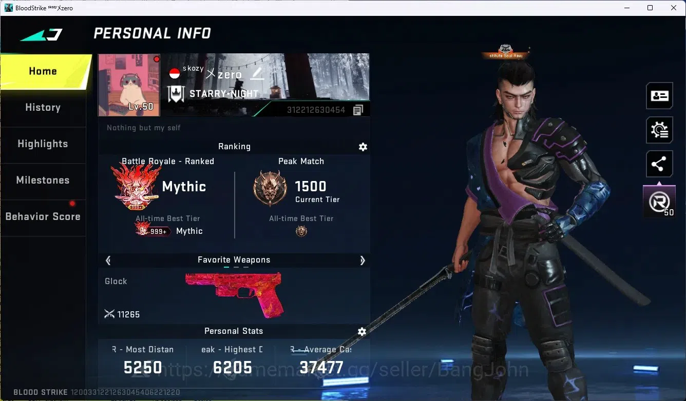 Blood Strike Accounts ASIA |Ultra Melee Katar-Claw|Eternal : De-Scorpius image 1