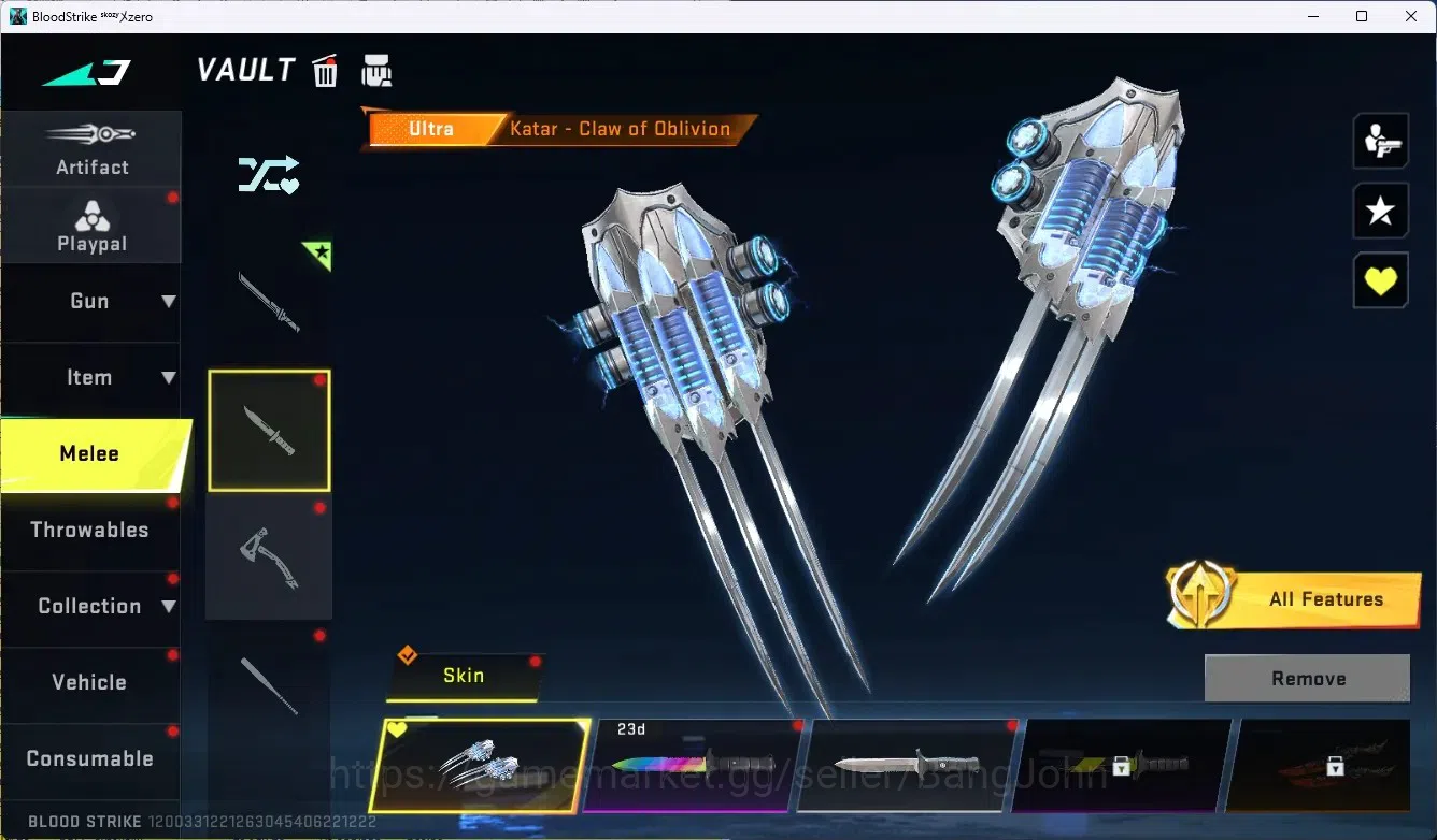 Blood Strike Accounts ASIA |Ultra Melee Katar-Claw|Eternal : De-Scorpius image 19