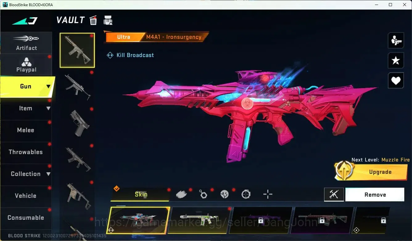 Blood Strike Accounts ASIA|LIMITED=MP155|COLLAB=MCX,AR97,|ULTRA=M4A1,ORI image 5