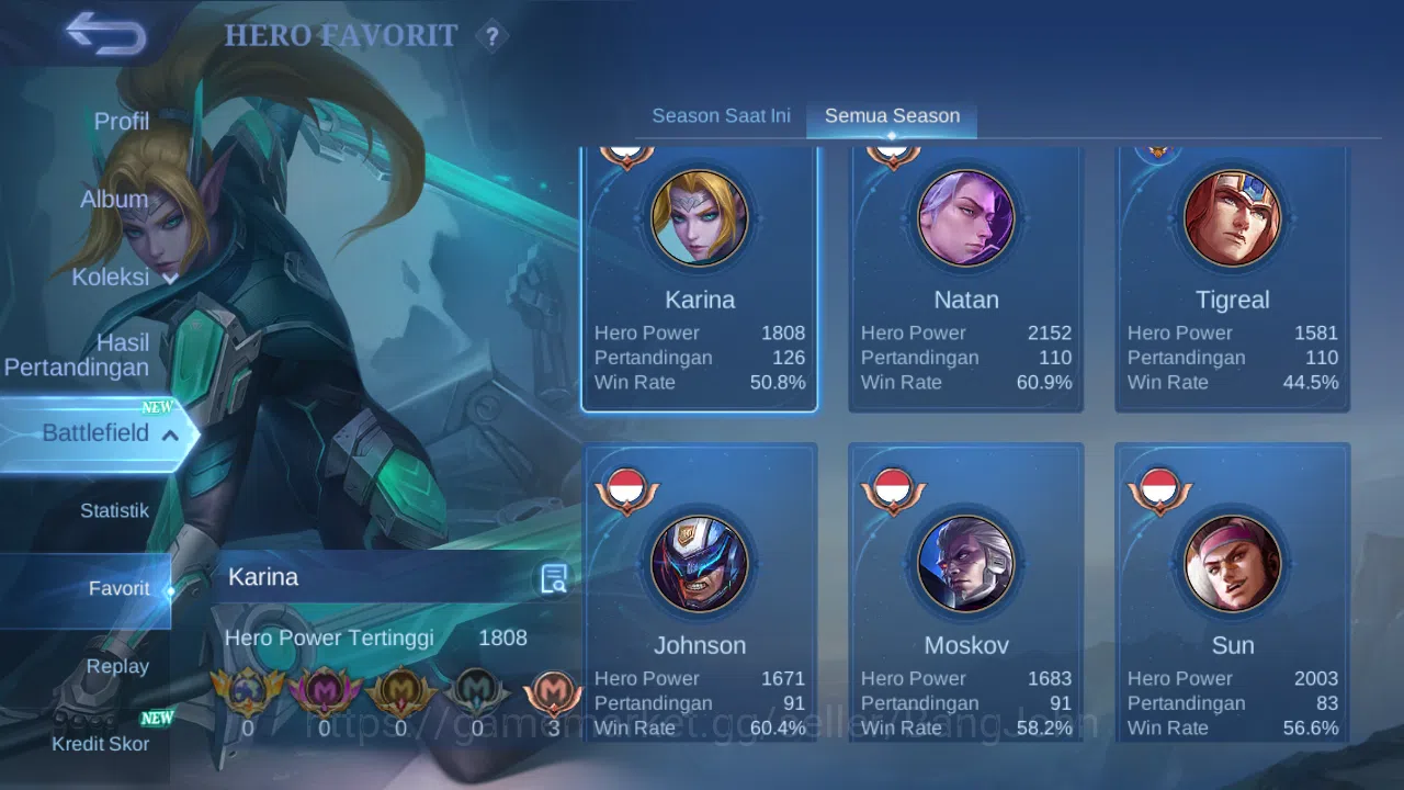 Mobile Legends: Bang Bang Accounts Hero 73 Skin 123 | CC Natalia | Lightborn Tigreal, image 15