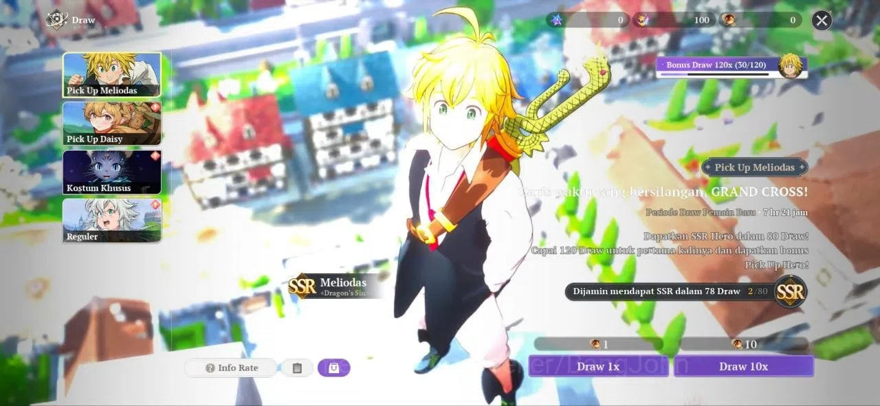 The Seven Deadly Sins: Origin Accounts ASIA | Lv2 Starter | 2 SSR | Meliodas, Guila, Log google | RA313B 6