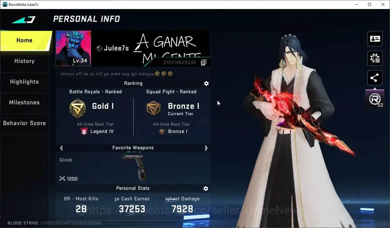 Blood Strike Accounts ASIA|ETERNAL Lv2 Spear-Relic| 7 ULTRA [Spear,Vecto image 2