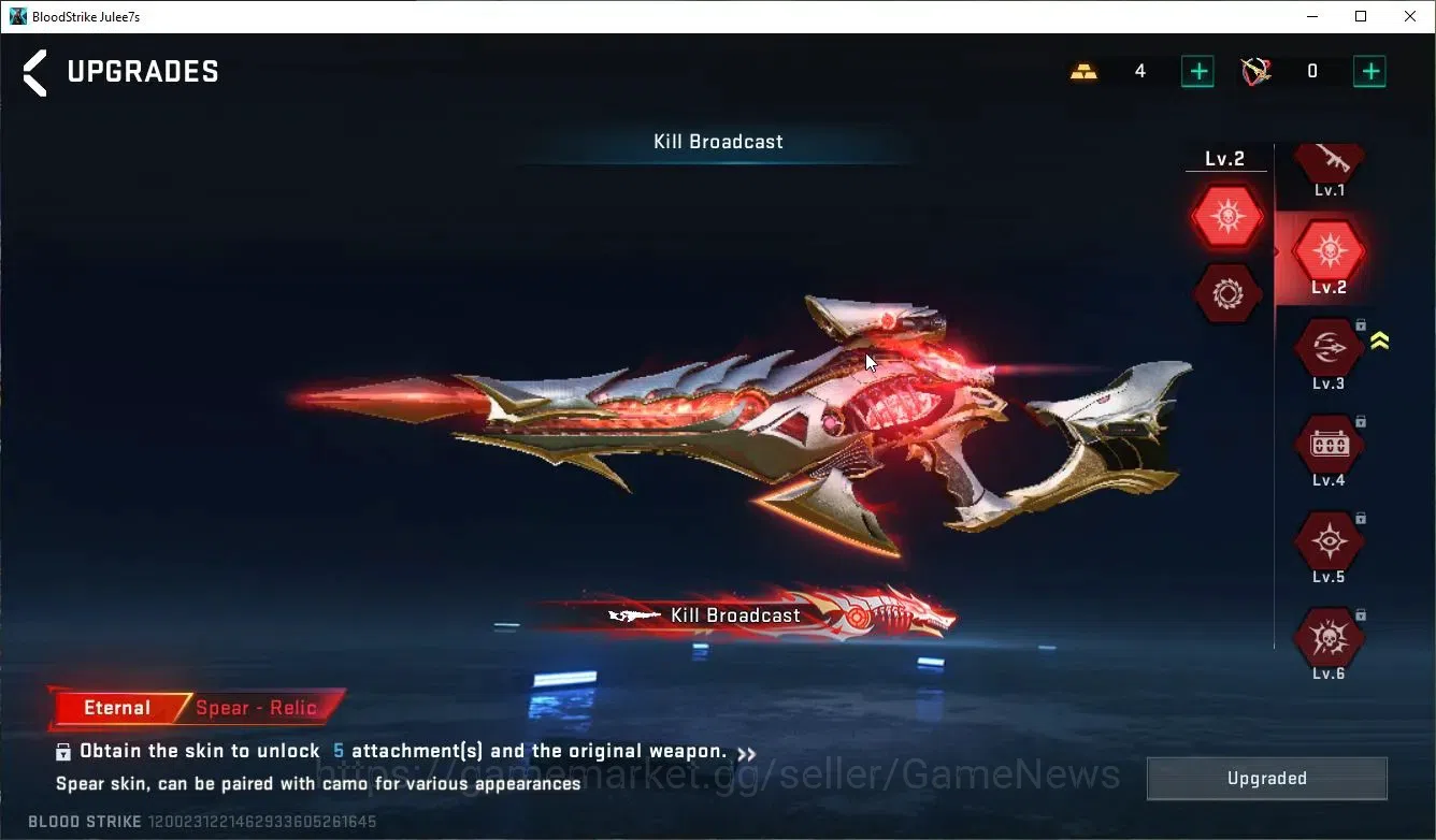 Blood Strike Accounts ASIA|ETERNAL Lv2 Spear-Relic| 7 ULTRA [Spear,Vecto image 7