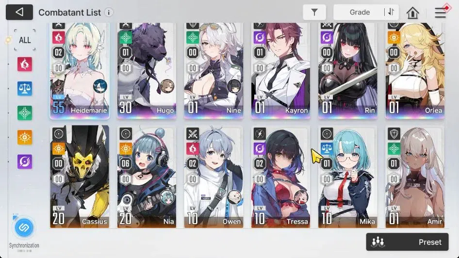 Chaos Zero Nightmare Accounts GLOBAL Lv 54|6 SSR[(HeidemarieM2,Nine)+Sign,HugoM1 image 3
