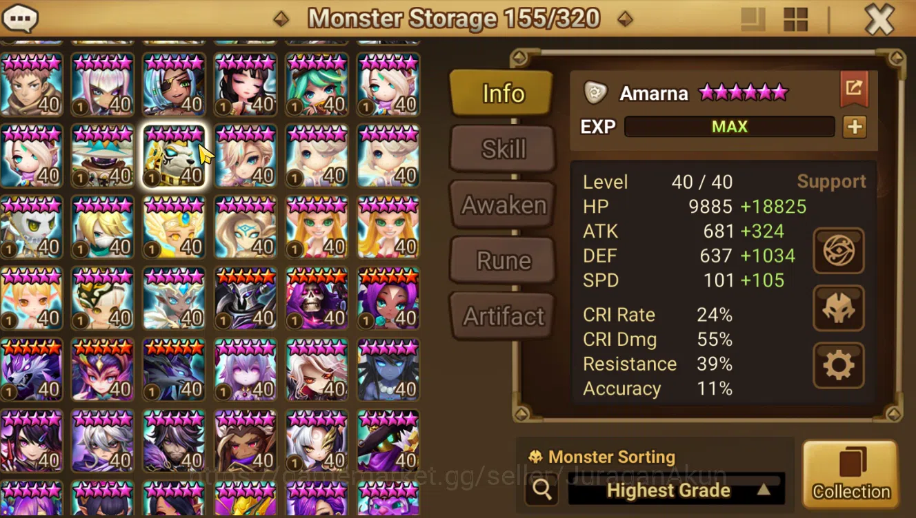 Summoners War: Sky Arena Accounts End-Game ASIA Good ACC|2 LND(Daniel,Rahul)|105 NB5 Total(Oliver,Vanessa,Etc)|Ready RTA,G 10