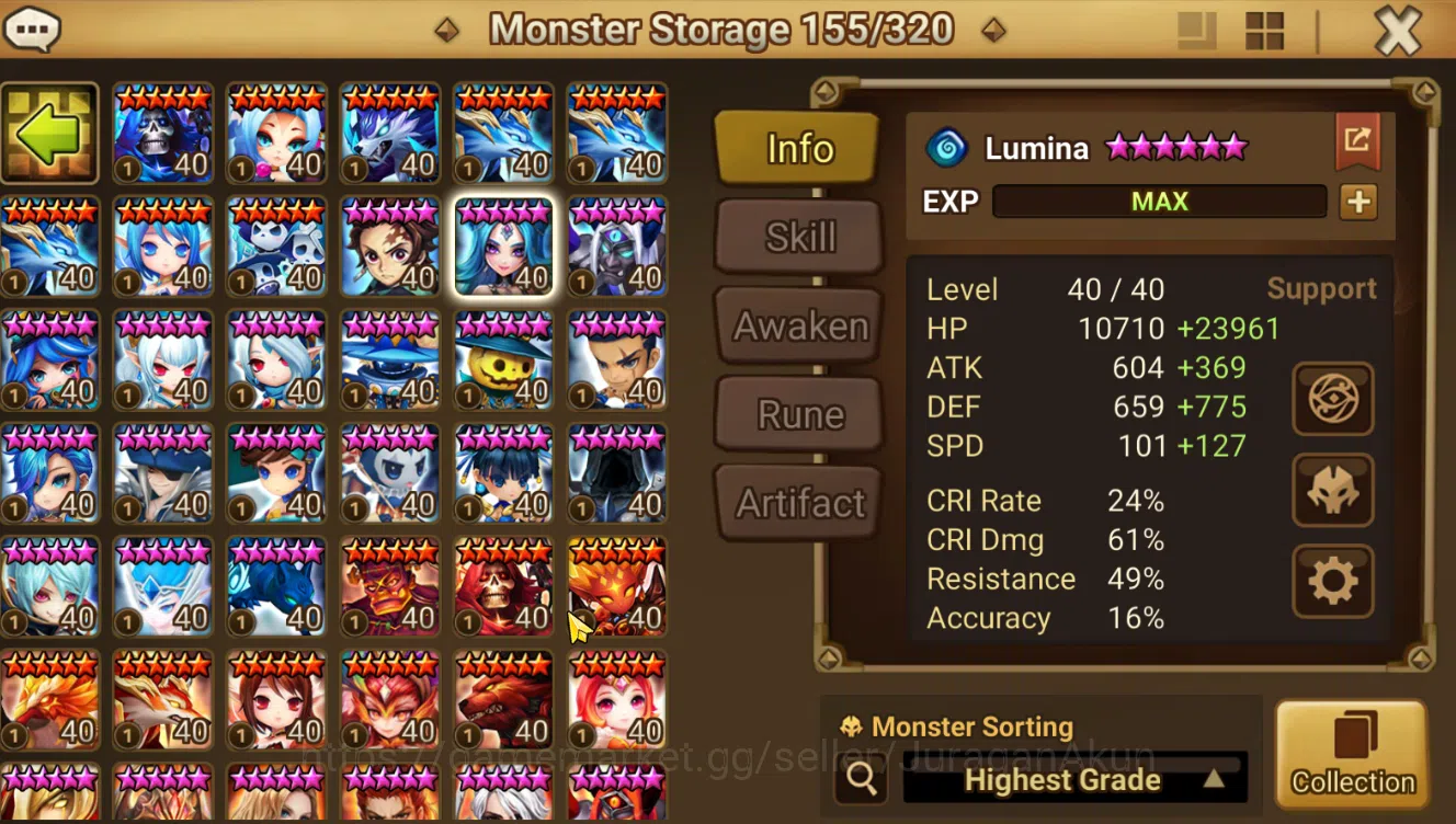 Summoners War: Sky Arena Accounts End-Game ASIA Good ACC|2 LND(Daniel,Rahul)|105 NB5 Total(Oliver,Vanessa,Etc)|Ready RTA,G 12