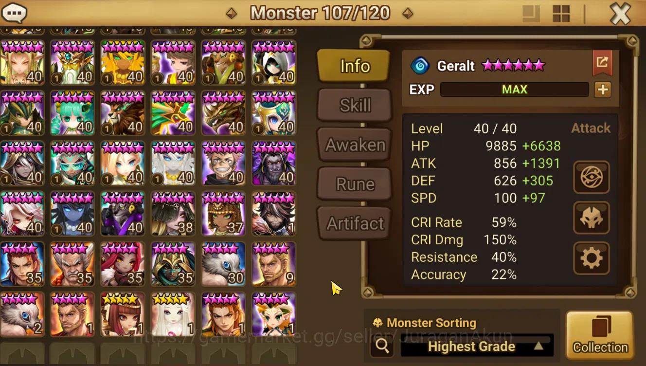 Summoners War: Sky Arena Accounts End-Game ASIA Good ACC|2 LND(Daniel,Rahul)|105 NB5 Total(Oliver,Vanessa,Etc)|Ready RTA,G 8