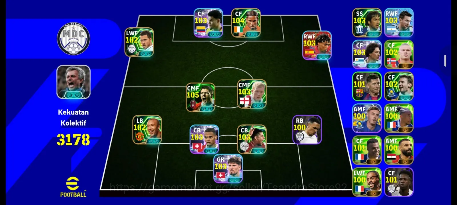 eFootball Accounts Starter FLASH SALE Kolektif 3178++ || Starter Ready To Play Skuad GG Build Up 1