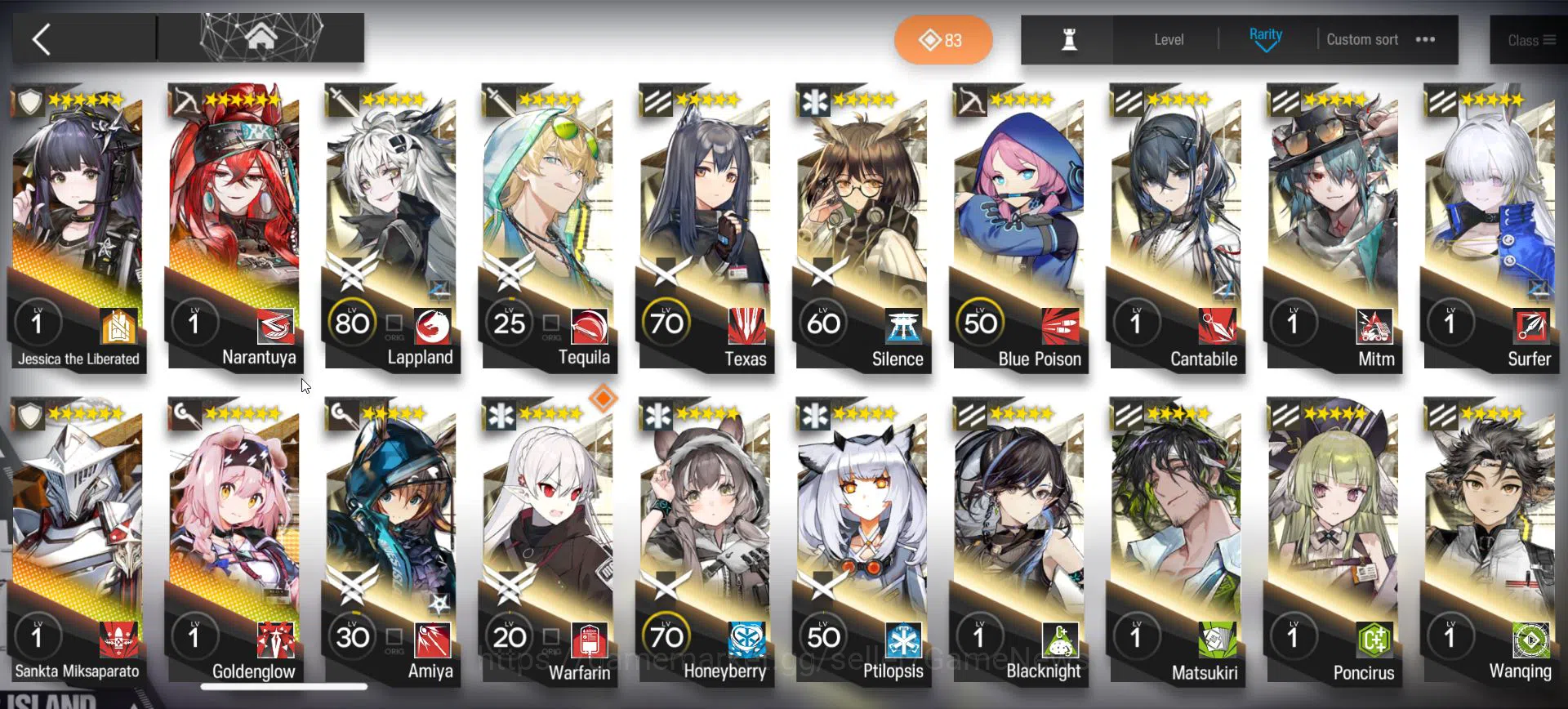 Arknights Accounts Mid-Tier Lv 73|168 OP+4 Skin|8 Limited+16 (6*OP)+18k Oru+167 5