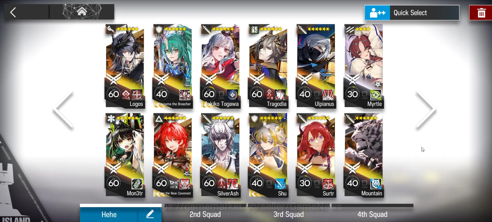 Arknights Accounts Mid-Tier Lv 73|168 OP+4 Skin|8 Limited+16 (6*OP)+18k Oru+167 6