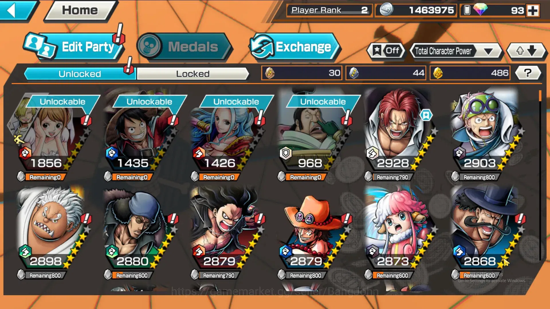 One Piece Bounty Rush Accounts GLOBAL|GF 486|4Ex|St Nusjuro,T4E Luffy,DD Shanks,  image 10