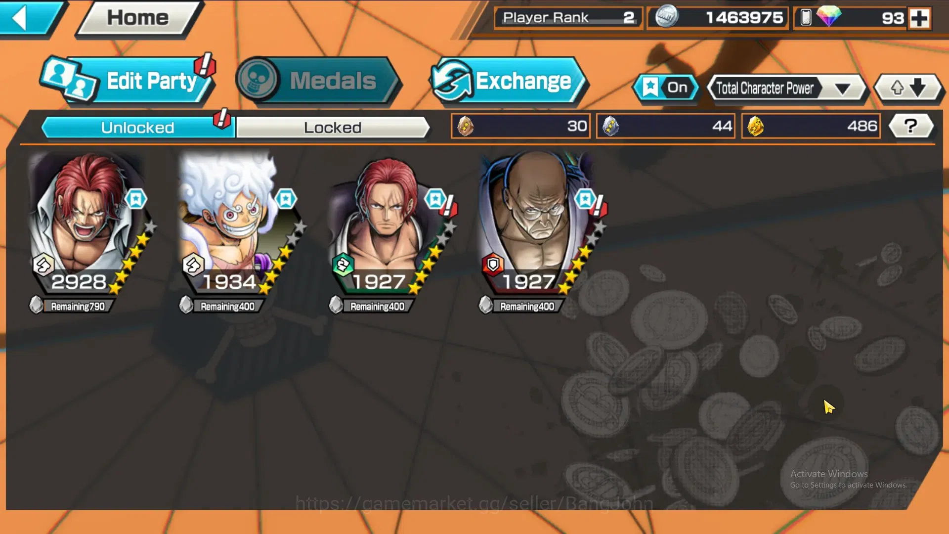 One Piece Bounty Rush Accounts GLOBAL|GF 486|4Ex|St Nusjuro,T4E Luffy,DD Shanks,  image 11