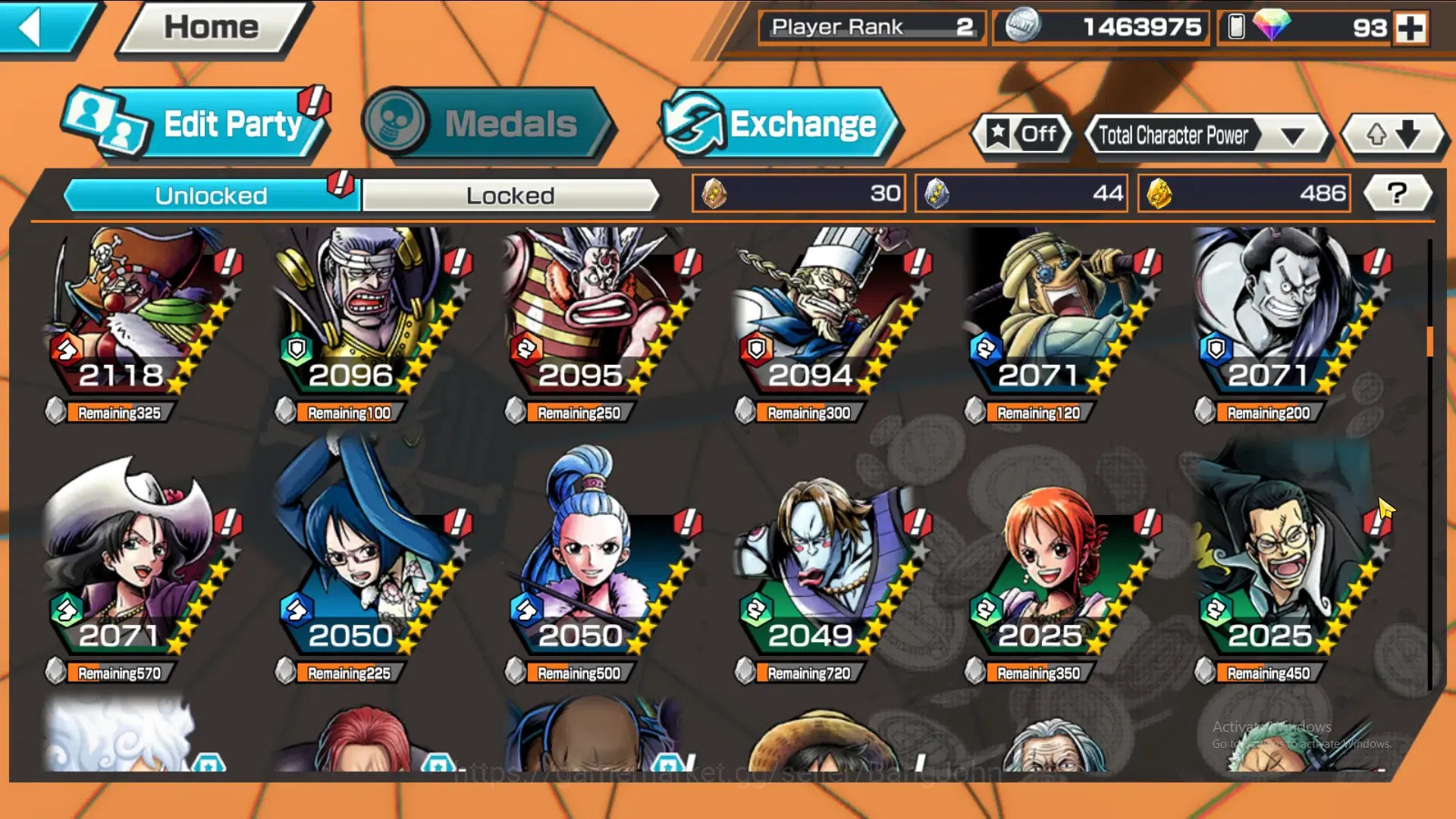 One Piece Bounty Rush Accounts GLOBAL|GF 486|4Ex|St Nusjuro,T4E Luffy,DD Shanks,  image 7