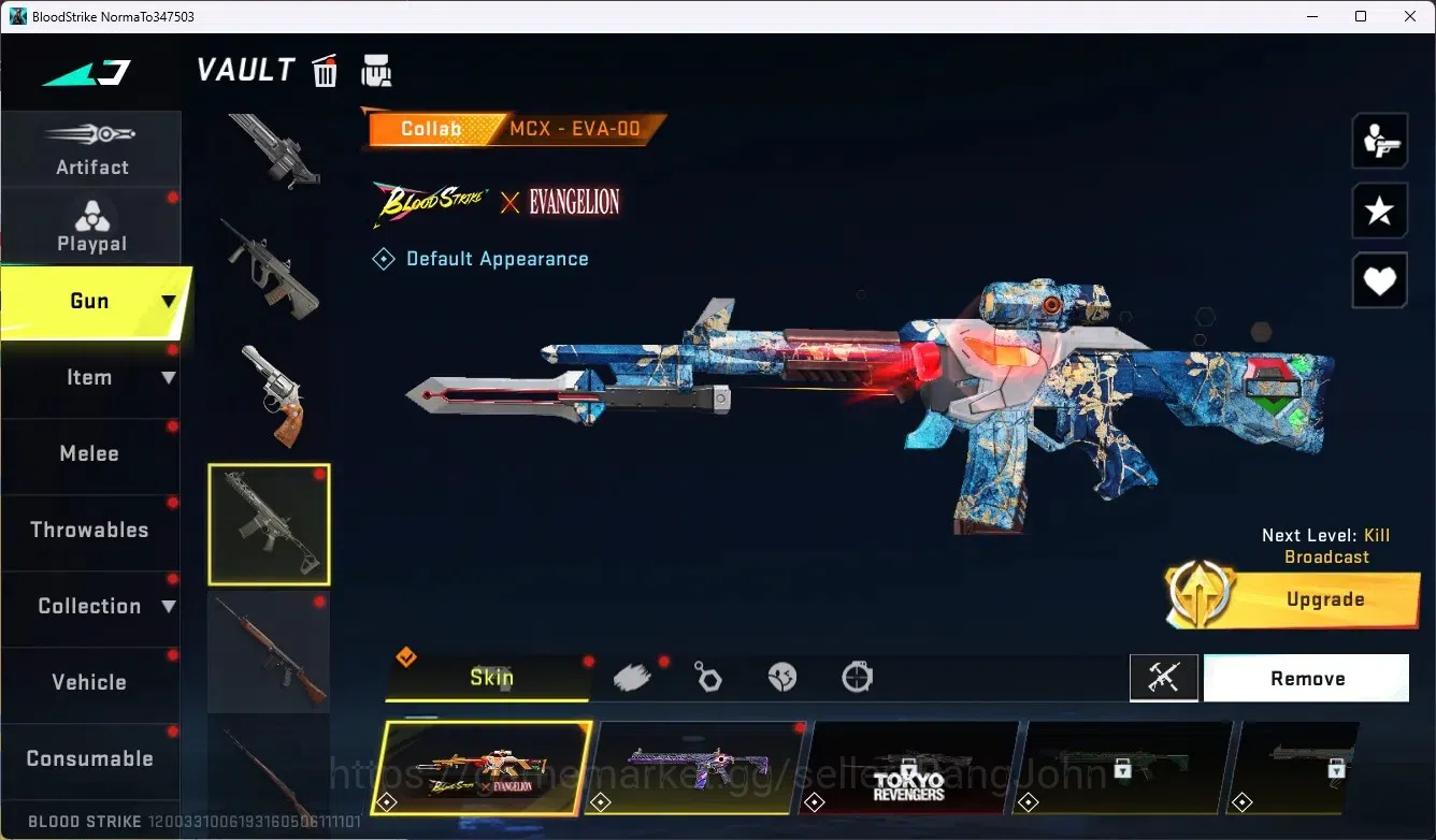 Blood Strike Accounts ASIA|Collab Gun MCX - EVA-00|4 Legendary Gun|1 Leg image 4