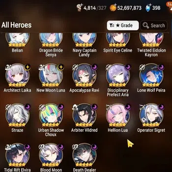 Epic Seven Accounts High-End GLOBAL UnVerif|18 ML(TidalR Elvira,Belian,NM Luna,etc)+AUBE,Ab Fumyr,Rinak,etc|Poh ON|4K