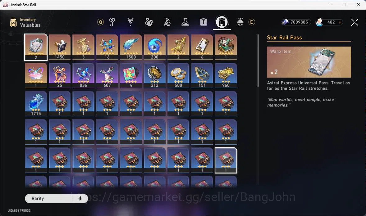 Honkai Star Rail Accounts Others ASIA|TL 68|13 Limit|PremTeam 14