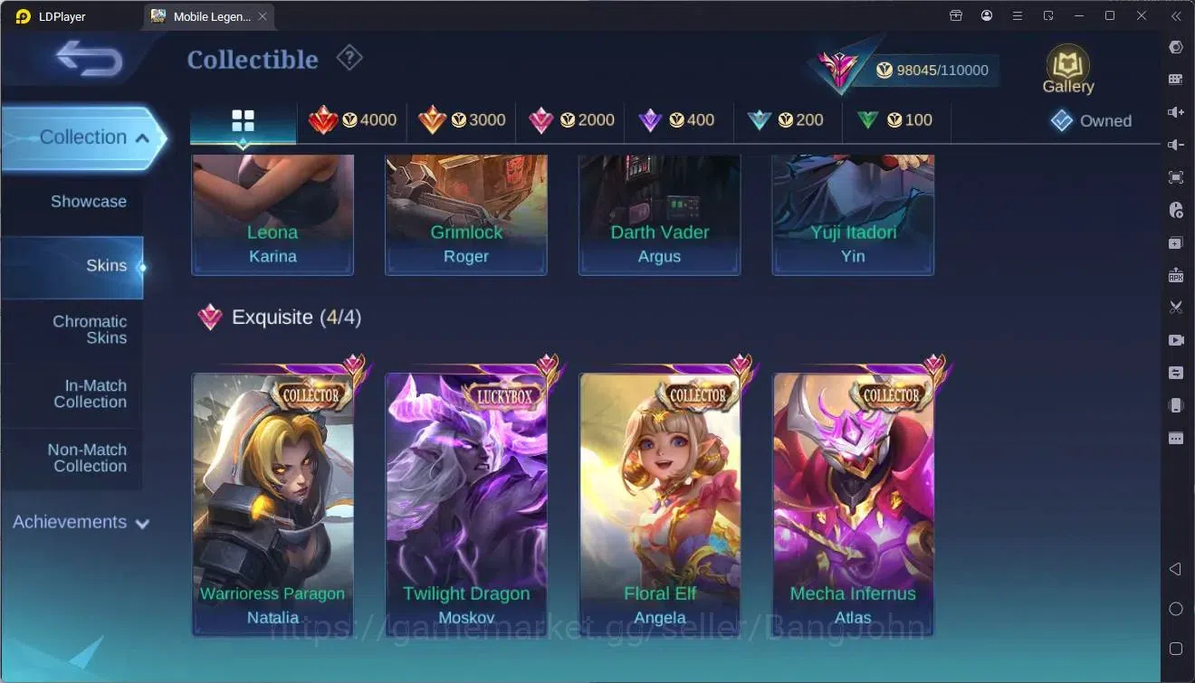 Mobile Legends: Bang Bang Accounts Global|Hero 132|Skin 376|Exalted|Legend Alu|STARWA image 10
