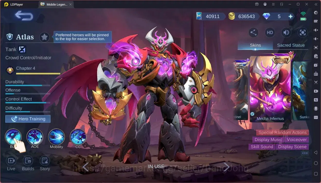 Mobile Legends: Bang Bang Accounts Global|Hero 132|Skin 376|Exalted|Legend Alu|STARWA image 4