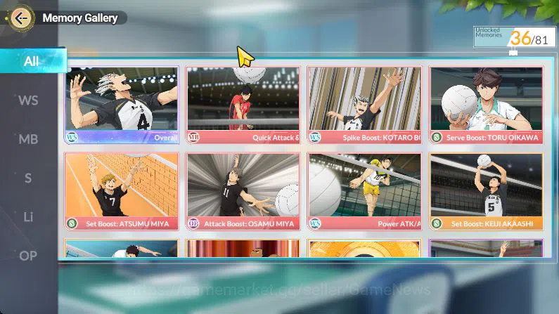 HAIKYU!! FLY HIGH Accounts [SEA] Lv 57| 1 SP (Bokuto)+ Memo 6 UR (Oikawa,Kuro image 12
